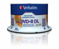 Verbatim Dvd+R Dl 8.5Gb 8X Printable 50Pk Spl(97693)