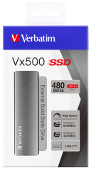 Verbatim 480 GB Taşınabilir SSD Usb 3.2 - 400MB/S-500MB/S Gri Kablo Dahil-(47443)