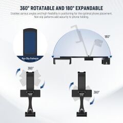 NEEWER SP-08 Metal Telefon Tripod Montaj Adaptörü (Çift Telefon Tutuculu)