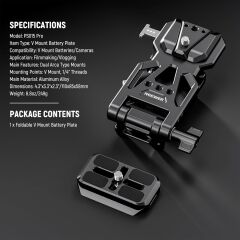 NEEWER PS015 Pro Katlanabilir V-Mount Batarya Plakası