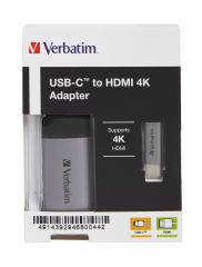 Verbatim Usb-C To Hdmi 4K Adapter - Usb 3.1 Gen 1 / Hdmi 10Cm Cable(49143)