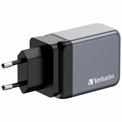 Verbatim 65W GAN Hızlı Şarj 3-Bağlantı Noktalı 2 x Usb-C® PD 65W / 1 x Usb-A QC 3.0-(32201)