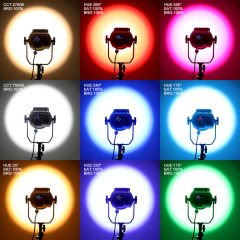 GVM RGB & Bi-Color LED Studio Video Spotlight SD200R