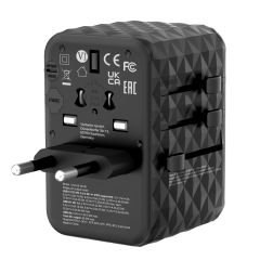 Verbatim 65W GAN 3 Evrensel Seyahat Adaptörü  2 x Usb-C PD ve QC 4+ 2 x Usb-A-(32120)