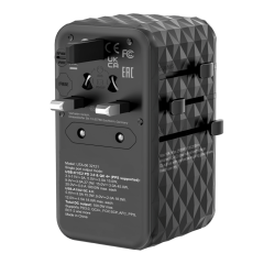 Verbatim 100W GAN 3 Evrensel Seyahat Adaptörü  2x Usb-C PD ve QC 4+ 2 x Usb-A QC 3.0-(32121)