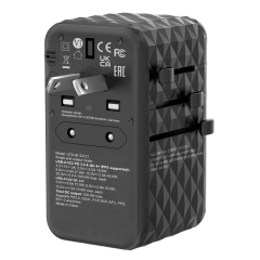 Verbatim 100W GAN 3 Evrensel Seyahat Adaptörü  2x Usb-C PD ve QC 4+ 2 x Usb-A QC 3.0-(32121)