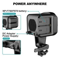 GVM Bi-Color LED Studio Video Spotlight SD80D with softbox