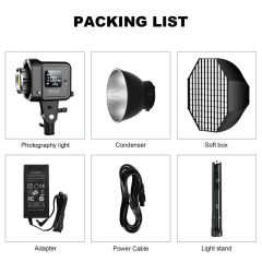 GVM Bi-Color LED Studio Video Spotlight SD80D with softbox