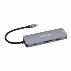 Verbatim 8 Port Usb C Bağlantılı Çoklayıcı Hub 2 x HDMI, 3x Usb-A 3.2 Gen1, 1 x SD kart yuvası(32151)