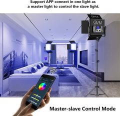 GVM 880RS Studio Light BI Color & RGB Video Light Panel 3-Light Kit