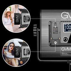 GVM 880RS Studio Light BI Color & RGB Video Light Panel 2-Light Kit