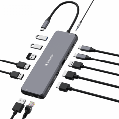 Verbatim 13 Port Usb C Bağlantılı Çoklayıcı Hub 2 x HDMI, 1 x Dis-Port,1x RJ45, 3xUsb-A 3.2 Gen1 ,1xUsb-A 3.2 Gen2,2 (32153)
