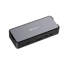 Verbatim 15 Port USB-C Bağlantılı Çoklayıcı SSD Yuvalı Dock 1x 8K HDMI, 2x4K HDMI, 2x Dis-Port, 1x RJ45,1x Usb-A 3.2 Ge(32173)