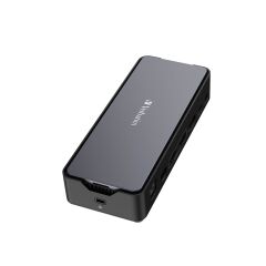 Verbatim 15 Port USB-C Bağlantılı Çoklayıcı SSD Yuvalı Dock 1x 8K HDMI, 2x4K HDMI, 2x Dis-Port, 1x RJ45,1x Usb-A 3.2 Ge(32173)