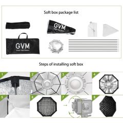 GVM Softbox for P80S/G100W Series LED Lights (22'')