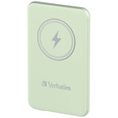Verbatim 5000 Mah Manyetik Kablosuz (Magsafe) 15W Powerbank 20W PD Yeşil Renk Kablo Dahil-(32241)