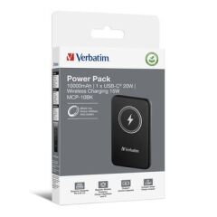 Verbatim 10000 Mah Manyetik Kablosuz (Magsafe) 15W Powerbank 20 W PD Siyah Renk Kablo Dahil-(32245)