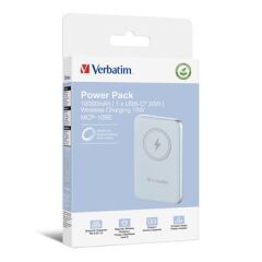 Verbatim 10000 Mah Manyetik Kablosuz (Magsafe) 15W Powerbank 20 W PD Mavi Renk Kablo Dahil-(32247)