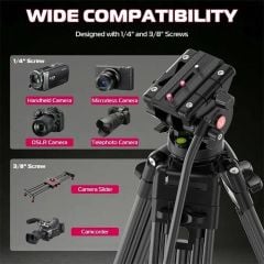 Ulanzi MT-81 Alüminyum 360° Ball Head Kafa Video Tripod
