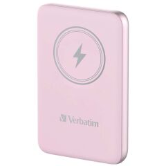Verbatim 10000 Mah Manyetik Kablosuz (Magsafe)15W  Powerbank 20 W PD Pembe Renk Kablo Dahil-(32248)