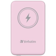 Verbatim 10000 Mah Manyetik Kablosuz (Magsafe)15W  Powerbank 20 W PD Pembe Renk Kablo Dahil-(32248)