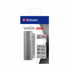 VERBATIM 47444 - 1TB VX500 USB 3.2 GEN 2 EXTERNAL SSD (Okuma 500MB/sn.- Yazma 440MB/sn.)