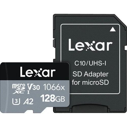 Lexar Professional 1066x Class 10 UHS-I U3 A2 V30 128 GB Micro SD Kart