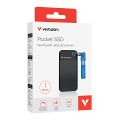 Verbatim 1TB Pocket Mini Taşınabilir SSD Usb 3.2 - 1000MB/S-1000MB/S Siyah/ Mavi Kablo Dahil-(321901)