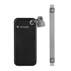Verbatim 2TB Pocket Mini Taşınabilir SSD Usb 3.2 - 1000MB/S-1000MB/S Siyah/ Gri Kablo Dahil(32194)
