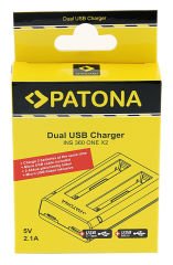 PATONA Dual Charger f. Insta360 One X2 360° Cam incl. Micro-USB cable