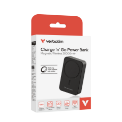 Verbatim 20000 Mah Manyetik Kablosuz (Magsafe) 15W Powerbank 35W PD Siyah Renk Kablo Dahil-(32223)