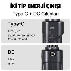 GDX CF-135 II RGB Mini 10W Işık + El Tipi Powerbank Tripod Batarya