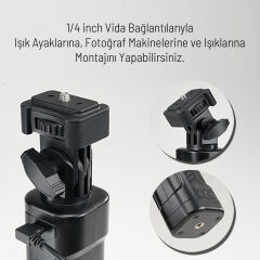 GDX 20800mAh Hızlı Şarjlı Dış Çekim 100W Çıkışlı Taşınabilir El Tipi Powerbank Tripod Batarya