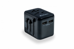 Verbatim Evrensel Seyahat Şarj Adaptörü UTS-01 2 x Usb-A Usb-(49543)