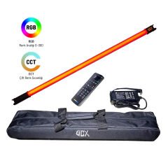GDX TB-100 RGB 45W Youtube Canlı Yayın Arka Plan Renkli Dolgu Işığı Led Tüp Işık (Uzunluk: 100 cm)