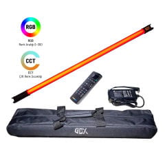 GDX TB-100 RGB 45W Youtube Canlı Yayın Arka Plan Renkli Dolgu Işığı Led Tüp Işık (Uzunluk: 100 cm)