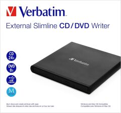 Verbatim External Slimline Cd/Dvd Writer Light Ver. Usb 2.0(53504)
