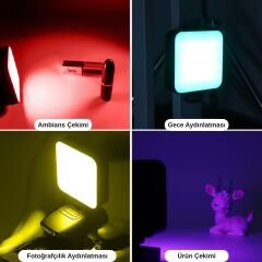 GDX 64 Rgb Led Mıknatıslı Mobil Video Işığı