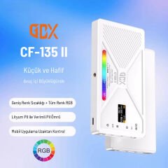 GDX CF-135 II RGB Mini Mobil Fotoğrafçılık ve Video 10W Led Dolgu Işığı