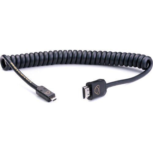 Atomos ATOM4K60C2 – AtomFLEX HDMI (Type-A) Erkek – Micro-HDMI (Type-D) Erkek Sarmal Kablo (40–80 cm)
