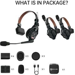 Hollyland Solidcom C1 Pro-3S 3 Kişilik Full-Duplex ENC Kablosuz Intercom Sistemi