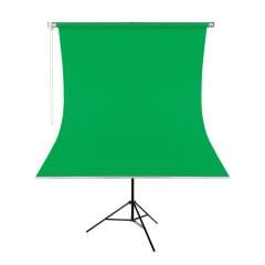 GDX Kumaş - Seyyar Vesikalık Yeşil Renk Fon Perde 135x200 cm