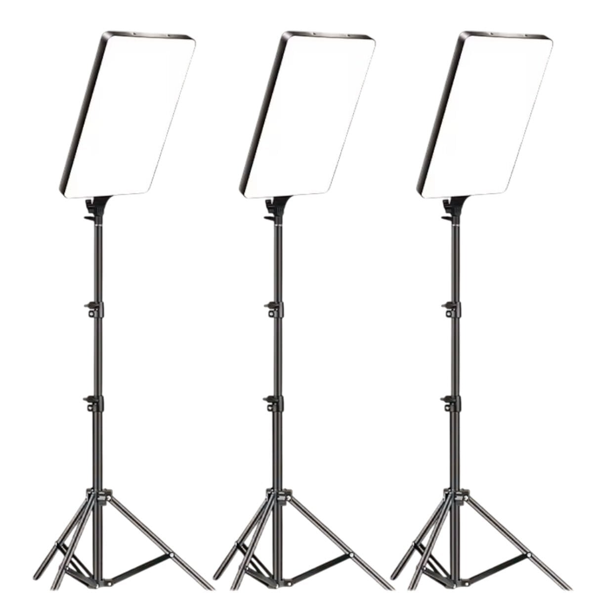 GDX P300TS BiColor Fotoğrafçılık ve Stüdyo Aydınlatması 80 Watt LED Video Panel Sürekli Işık Üçlü Set