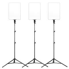GDX P300TS BiColor Fotoğrafçılık ve Stüdyo Aydınlatması 80 Watt LED Video Panel Sürekli Işık Üçlü Set
