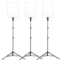 GDX P300TS BiColor Fotoğrafçılık ve Stüdyo Aydınlatması 80 Watt LED Video Panel Sürekli Işık Üçlü Set