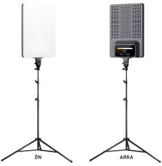 GDX P300TS BiColor Fotoğrafçılık ve Stüdyo Aydınlatması 80 Watt LED Video Panel Sürekli Işık Üçlü Set