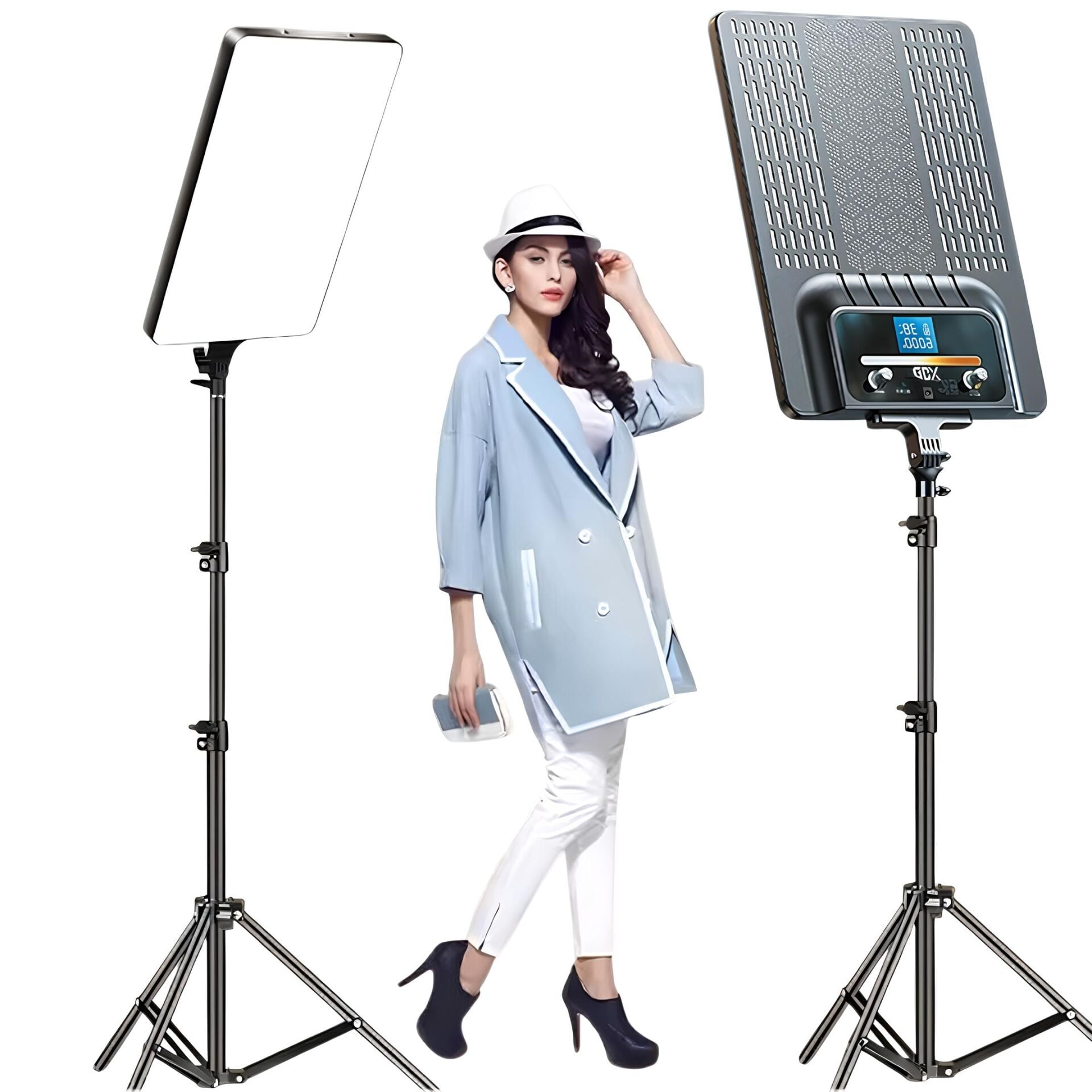 GDX P300TS BiColor Fotoğrafçılık ve Stüdyo Aydınlatması 80 Watt LED Video Panel Sürekli Işık İkili Set