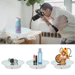 GDX TUTA-20 Ayna Yüzeyli 20 cm Turn Table - Döner Stand - Döner Tabla