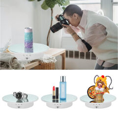 GDX TUTA-20 Ayna Yüzeyli 20 cm Turn Table - Döner Stand - Döner Tabla