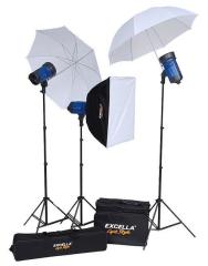 Excella Cario Üçlü 350W Advanced Paraflaş Seti